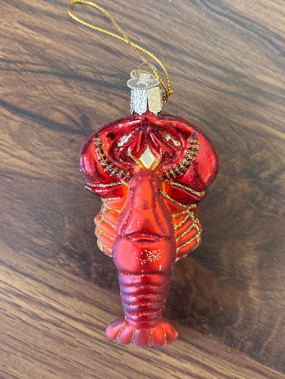Old World Christmas Lobster Blown Glass Ornament OWC 12128 Red Seafood